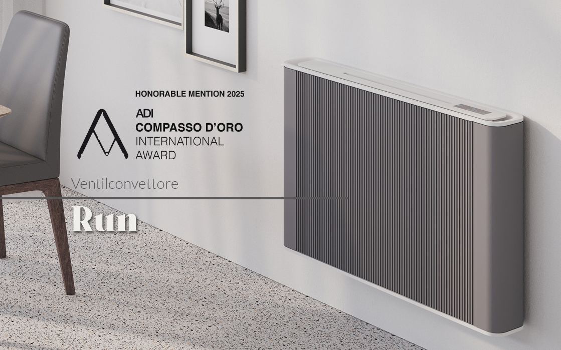 Ventilconvettore Run Cordivari, menzione Compasso d'Oro 2025